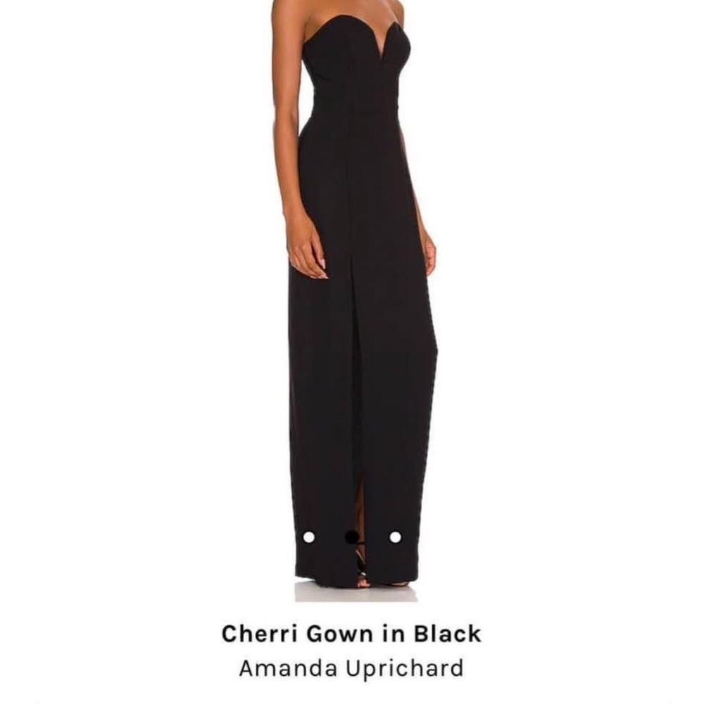 Amanda Uprichard Strapless Black Gown